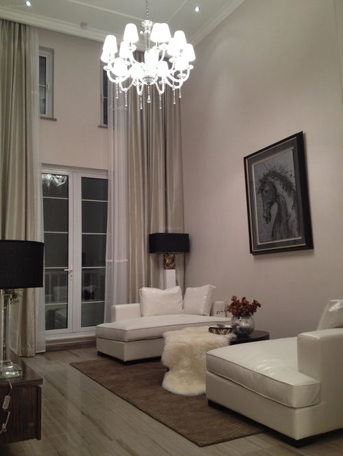 歐式風(fēng)格挑高客廳燈具設(shè)計(jì)效果圖與室內(nèi)外裝飾裝修工程解析